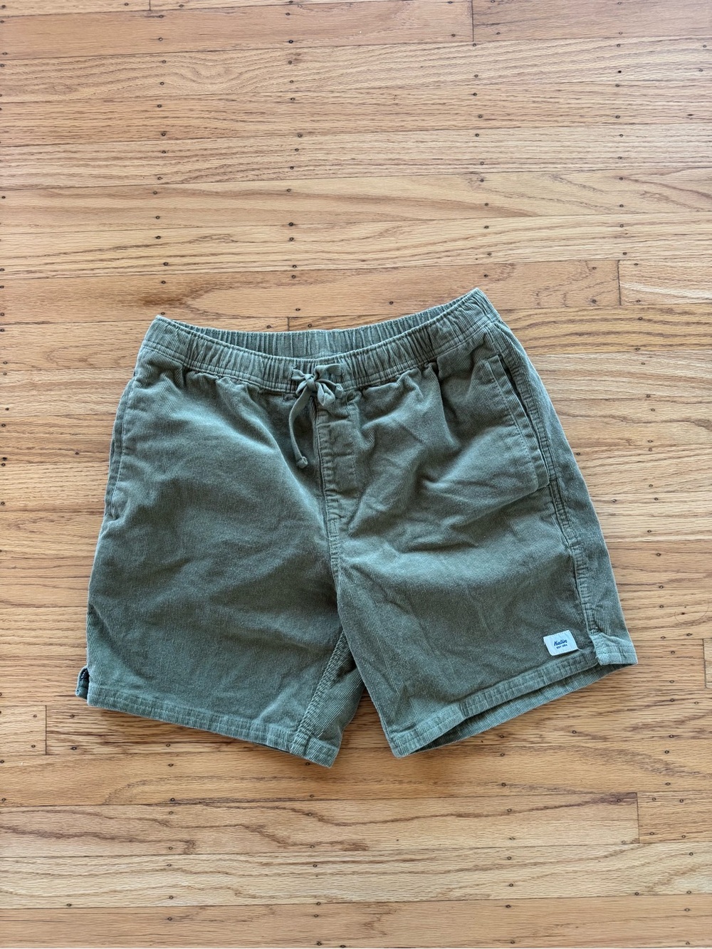 Katin Kord Patio Shorts Men Medium Green Corduroy Drawstring SU25WSKOR-SEGR